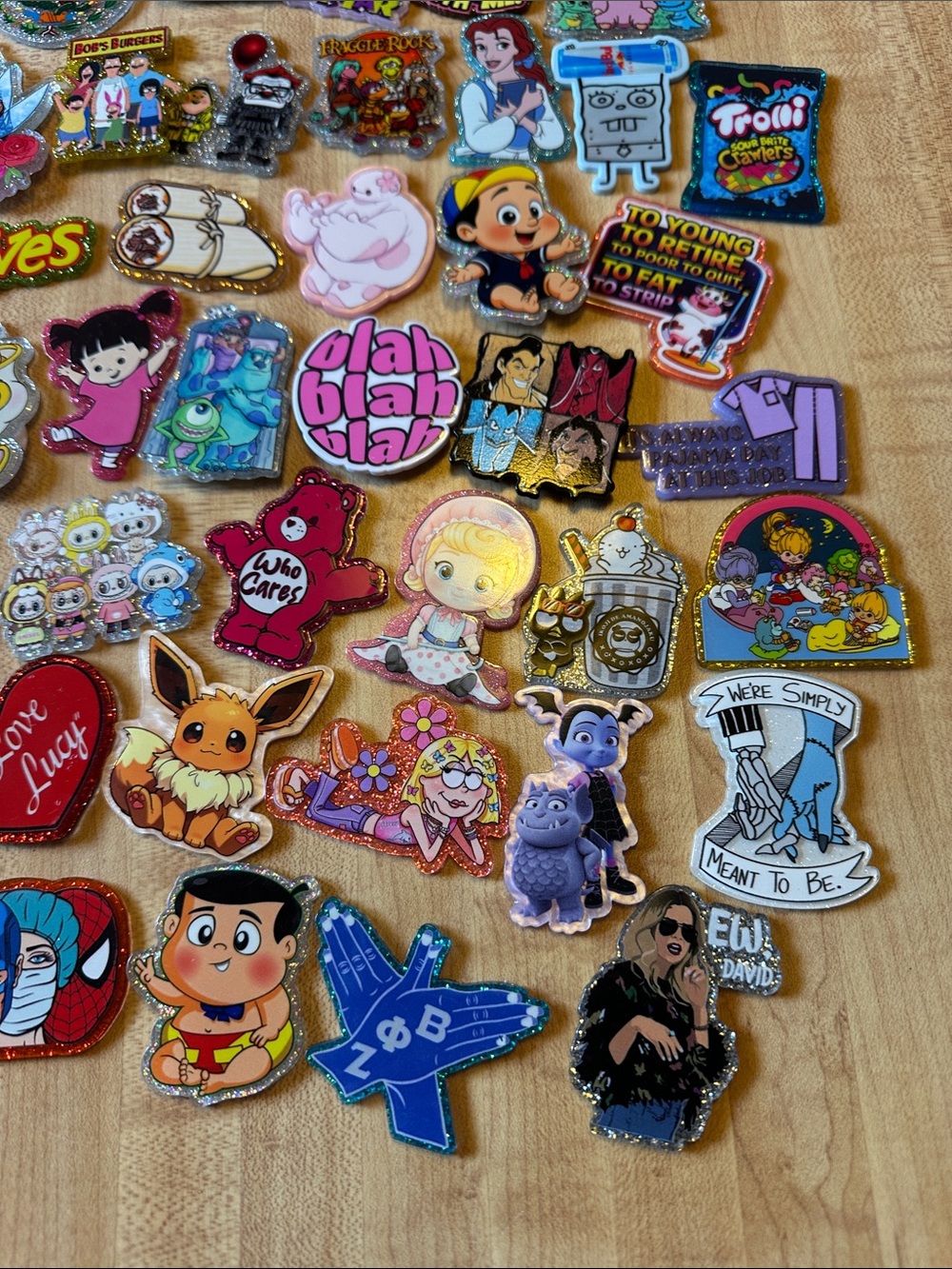 Assorted Acrylic Flat Back Charms- 72 various styles - Picture 8 of 10